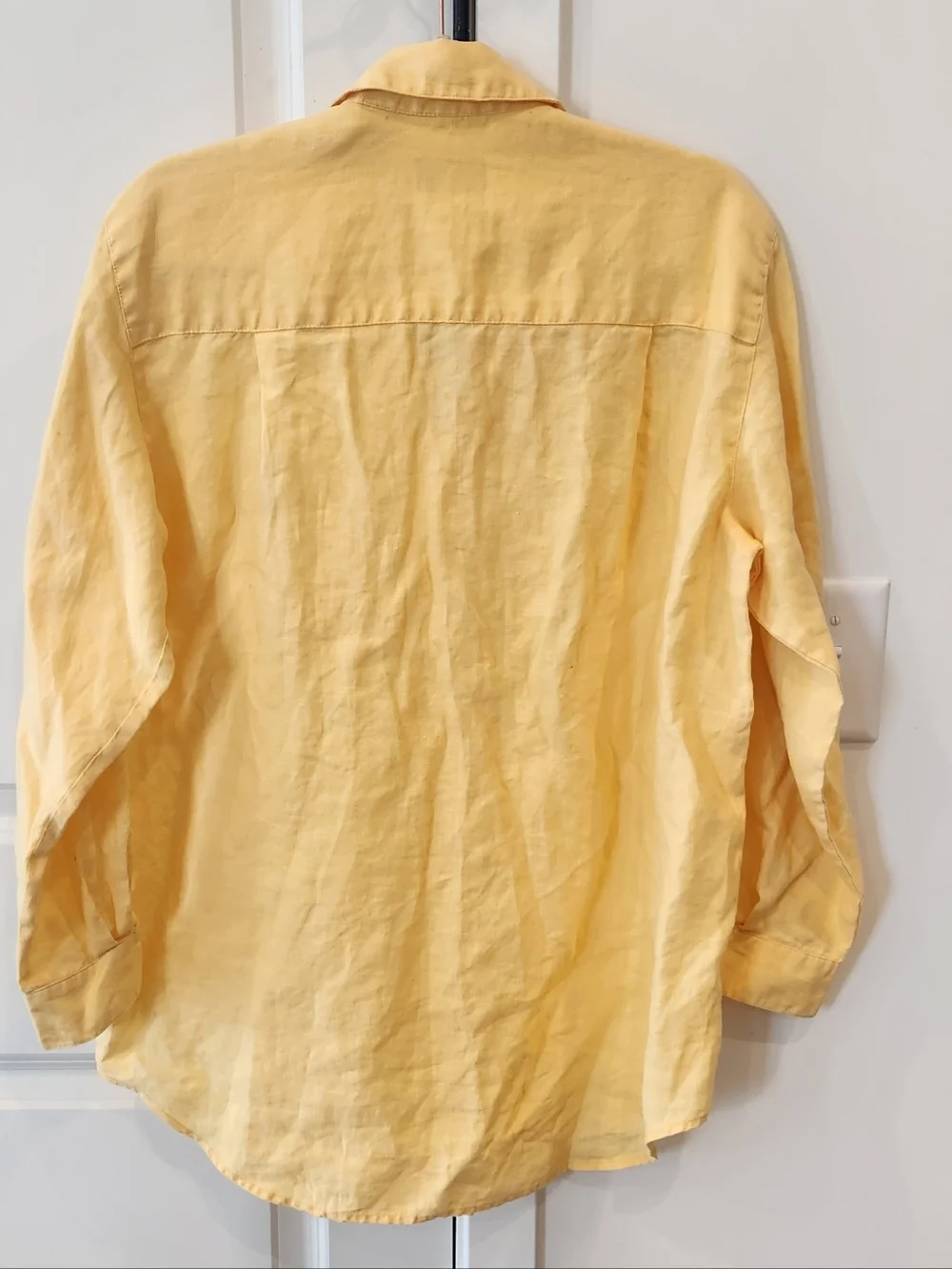 Liz Claiborne Yellow Linen Button-Up Shirt - Picture 5 of 5